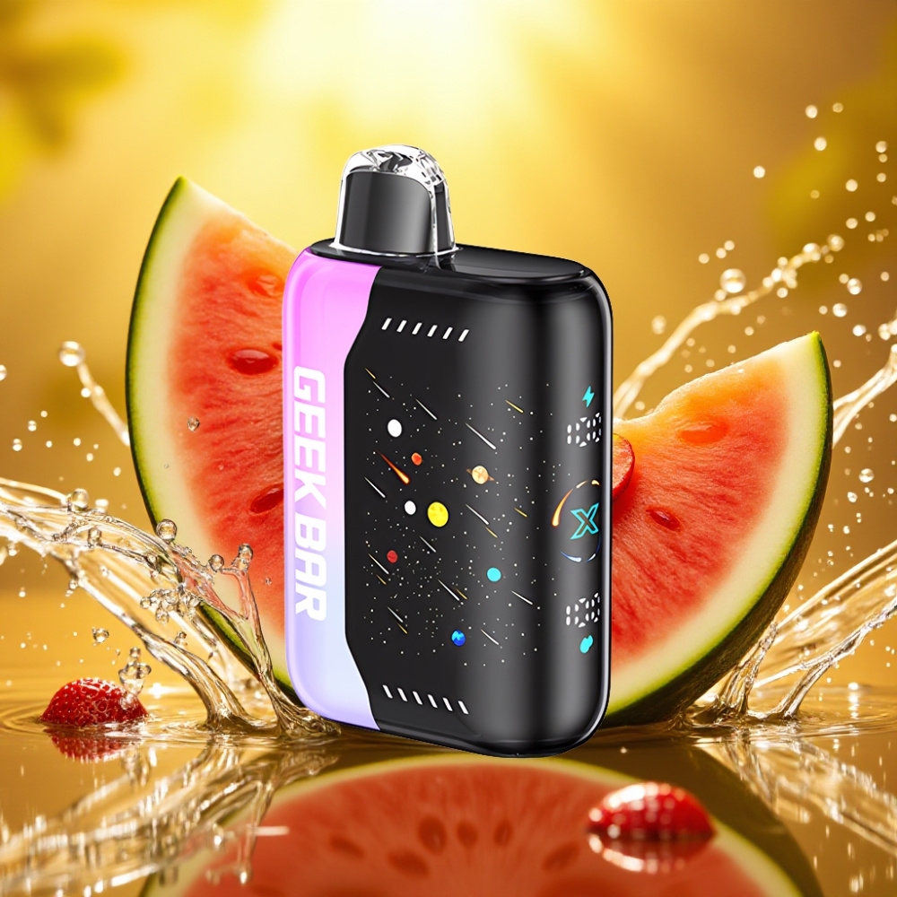 GEEK BAR Pulse X 42K Puffs Meteor Edition Morango Melancia Tela 3D Curva Bateria 820mAh