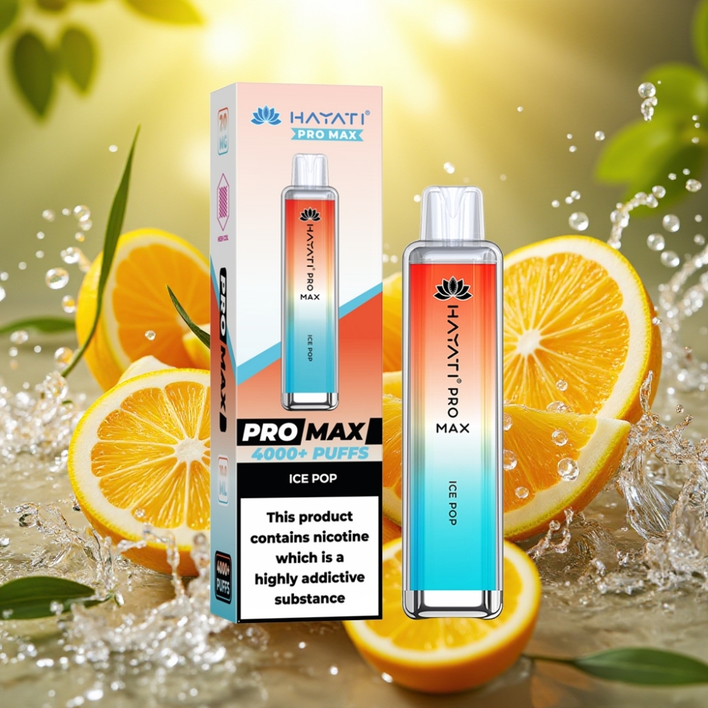 Hayati Pro Max 4000 Puffs Disposable Vape Gelo Sorbet 2ml/10ml 1400mAh Recarregável