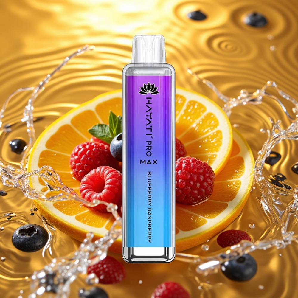 Hayati Pro Max 4000 Puffs Disposable Vape Mirtilo Framboesa Recarregável LED 1400mAh Hayati Pro Max 4000 Puffs Disposable Vape Mirtilo Framboesa Recarregável LED 1400mAh