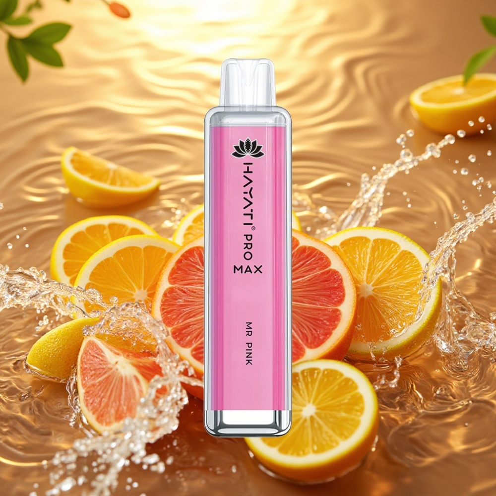 Hayati Pro Max 4000 Puffs Disposable Vape Senhor Rosa Recarregável LED Crystal 2ml/10ml TPD