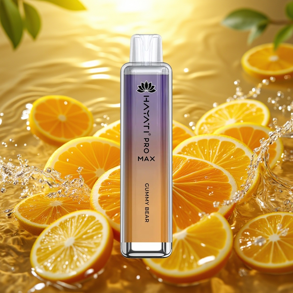 Hayati Pro Max 4000 Puffs Disposable Vape Urso de Goma Recarregável LED Crystal 2ml/10ml TPD