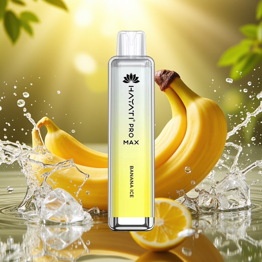 Hayati Pro Max 4000 Puffs Recarregável Banana Gelo 2ml/10ml 1400mAh