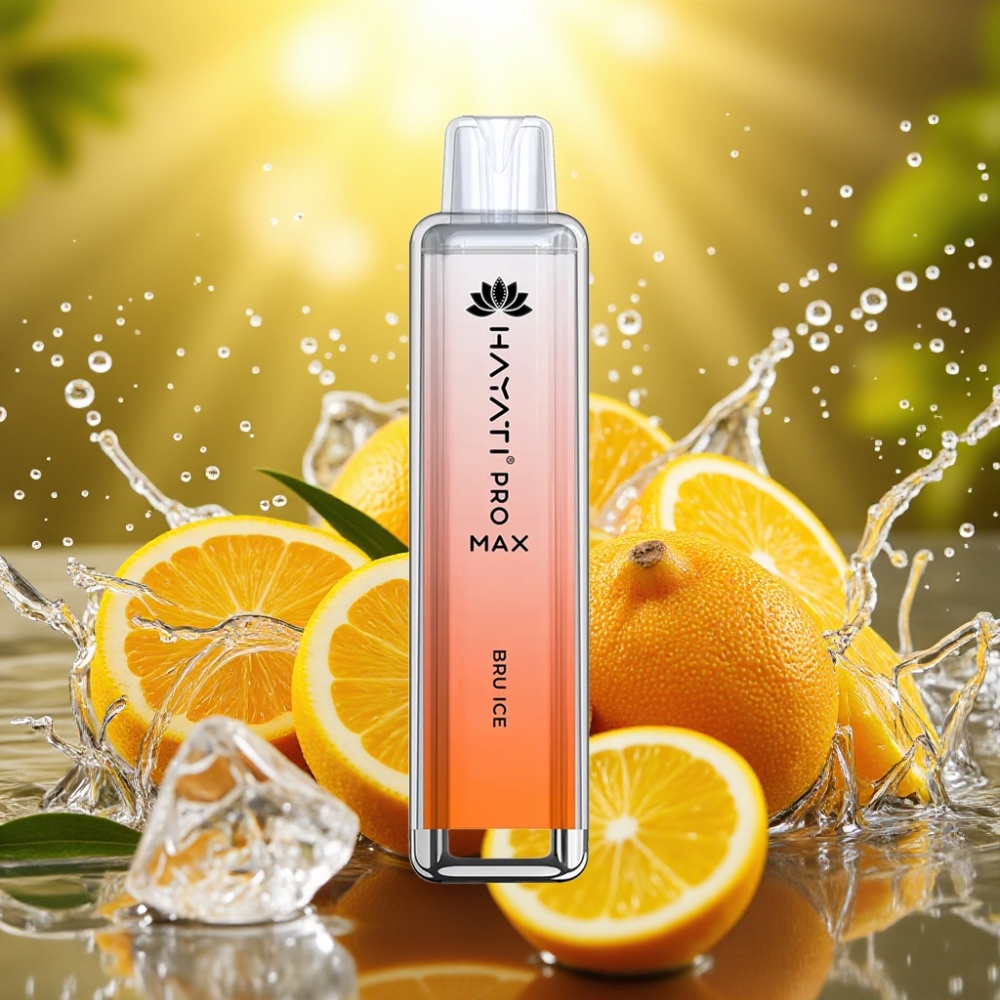 Hayati Pro Max 4000 Puffs Recarregável Gelo Bru TPD LED 1400mAh 2ml/10ml