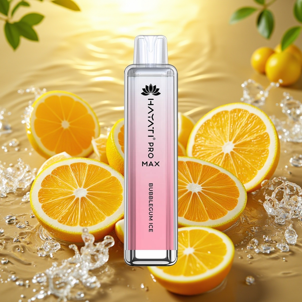 Hayati Pro Max 4000 Puffs Rechargeável Gelo Chiclete Dual Coil TPD 2ml/10ml