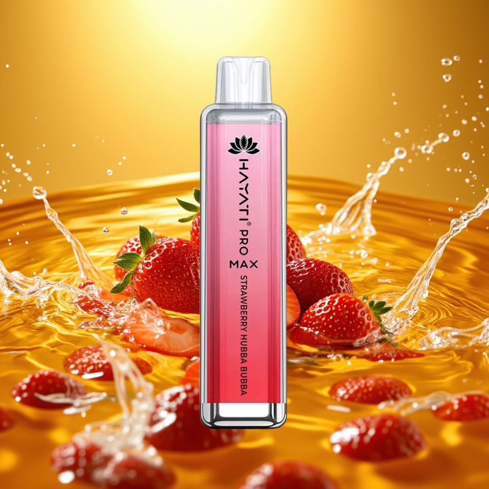 Hayati Pro Max 4000 Puffs Rechargeable Disposable Vape Morango Hubba Bubba LED TPD 2ml/10ml 2%/5% Nic Dual 1.1 Ohm Mesh 1400mAh