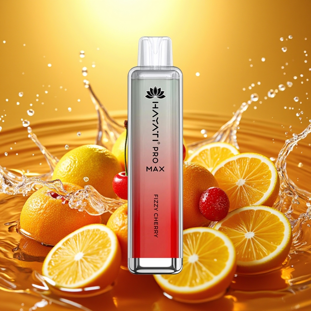 Hayati Pro Max 4000 Puffs Rechargeable LED Crystal Disposable Vape Cereja Frisante