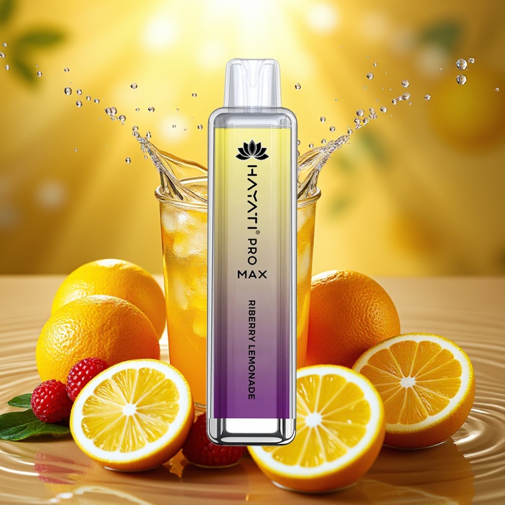 Hayati Pro Max 4000 Puffs Rechargeable LED TPD 2ml/10ml Limonada de Riberry Disposable Vape