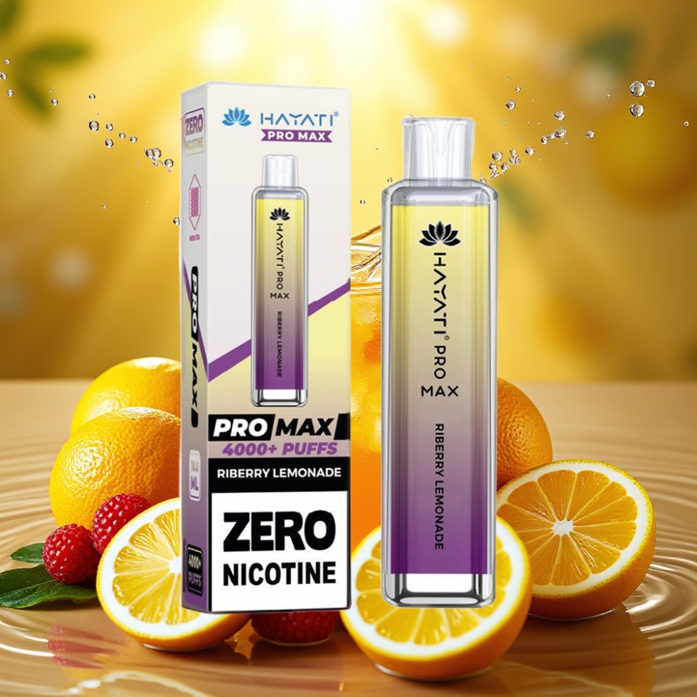 Hayati Pro Max 4000 Puffs Rechargeable LED TPD 2ml/10ml Limonada de Riberry Disposable Vape