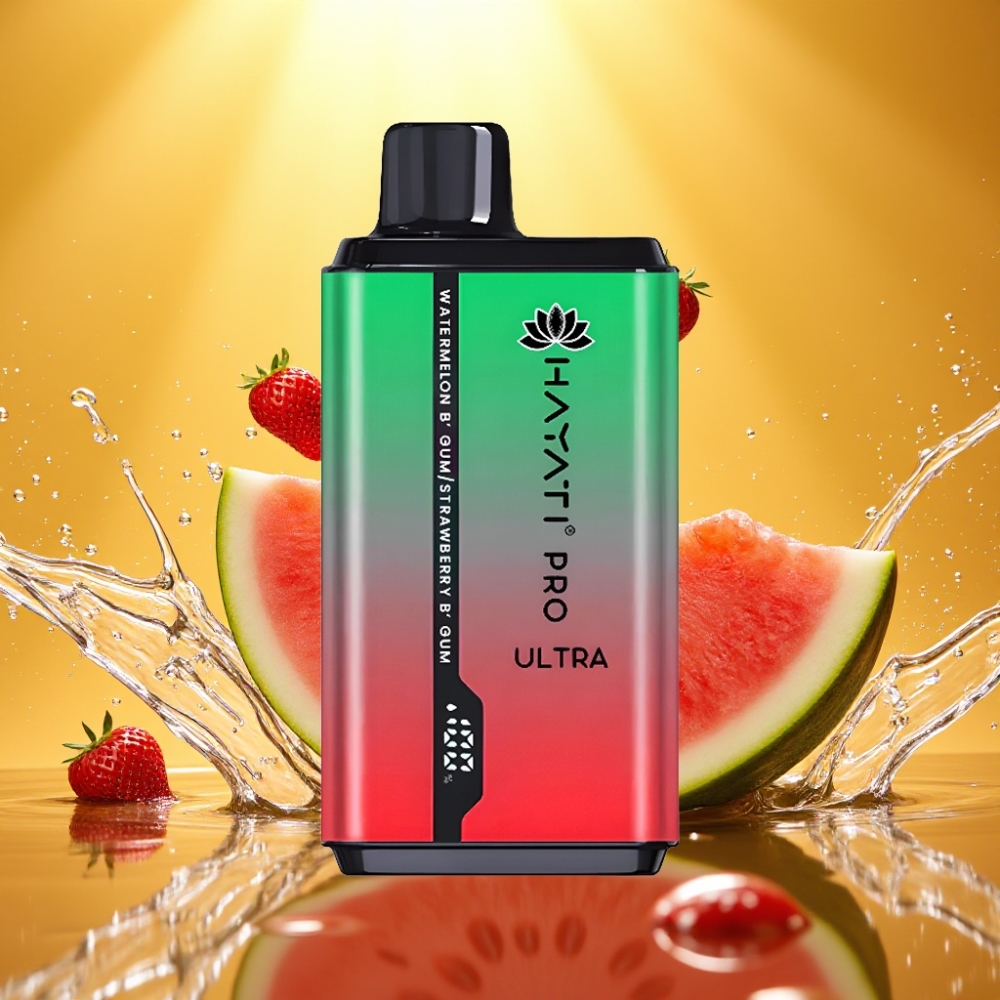 Hayati Pro Ultra 15000 Puffs 2×12ml 2% 850mAh Melancia Chiclete Morango Chiclete Hayati Pro Ultra 15000 Puffs 2×12ml 2% 850mAh Melancia Chiclete Morango Chiclete