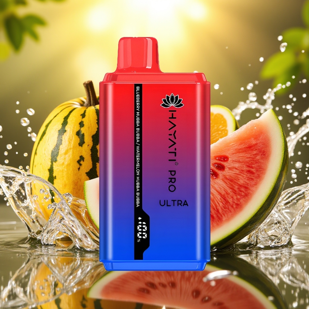 Hayati Pro Ultra 15000 Puffs 2x12ml 2% 850mAh Disposable Vape Mirtilo Hubba Bubba Melancia Hubba Bubba Hayati Pro Ultra 15000 Puffs 2x12ml 2% 850mAh Disposable Vape Mirtilo Hubba Bubba Melancia Hubba Bubba