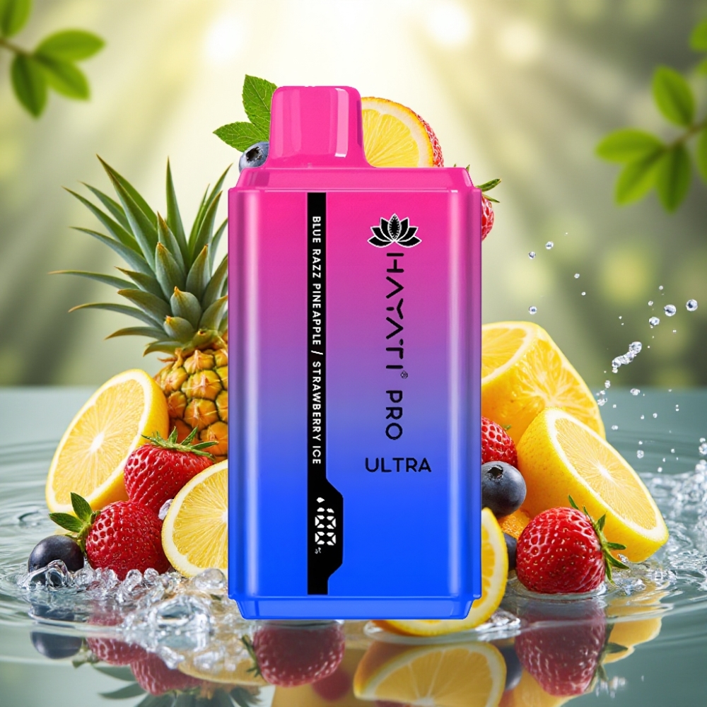 Hayati Pro Ultra 15000 Puffs 850mAh 24ml 2% Blue Raspberry Abacaxi Morango Gelo Hayati Pro Ultra 15000 Puffs 850mAh 24ml 2% Blue Raspberry Abacaxi Morango Gelo