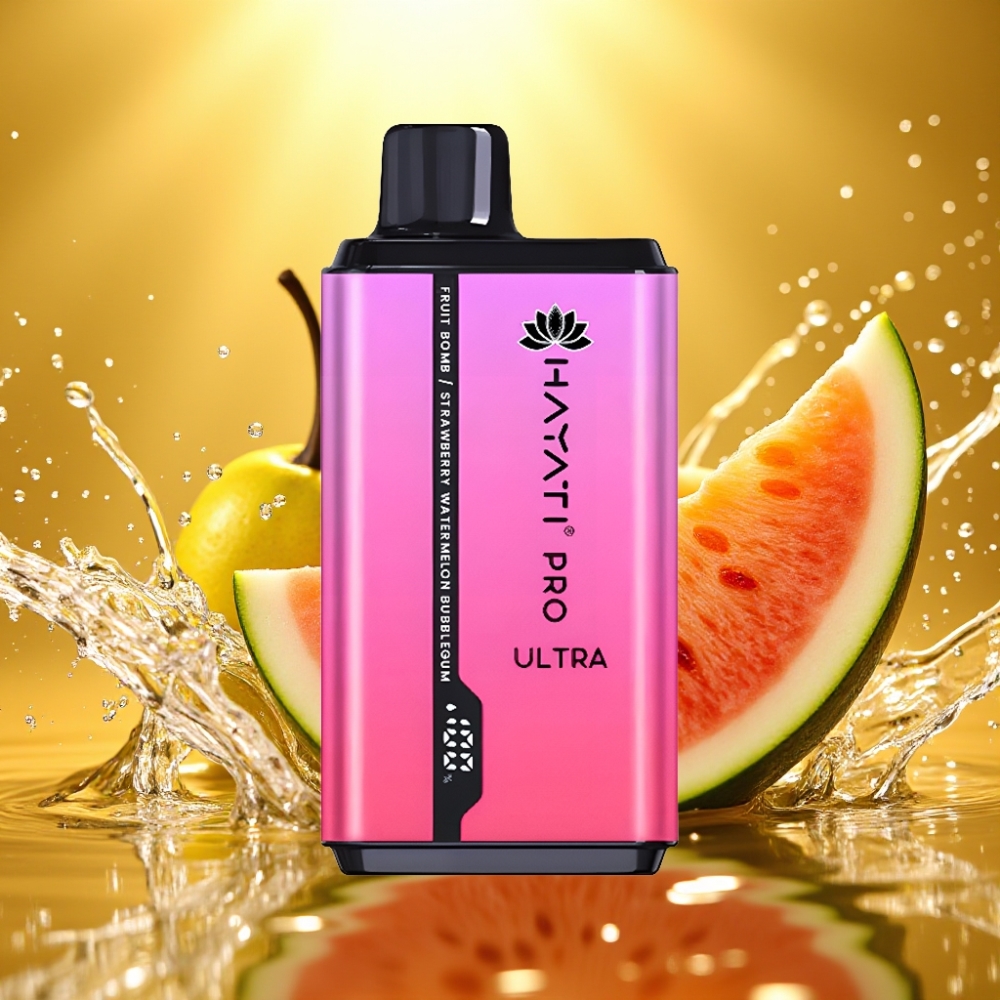 Hayati Pro Ultra 15000 Puffs 850mAh 24ml 2% Fruta Explosiva Melancia Chiclete