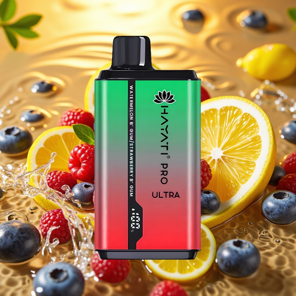 Hayati Pro Ultra 15000 Puffs 850mAh 24ml 2% Mirtilo Framboesa Cereja Limão & Mirtilo