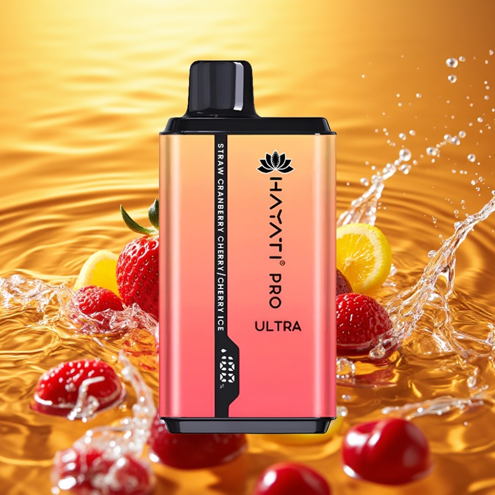 Hayati Pro Ultra 15000 Puffs 850mAh 24ml 2% Morango Cranberry Cereja Gelo