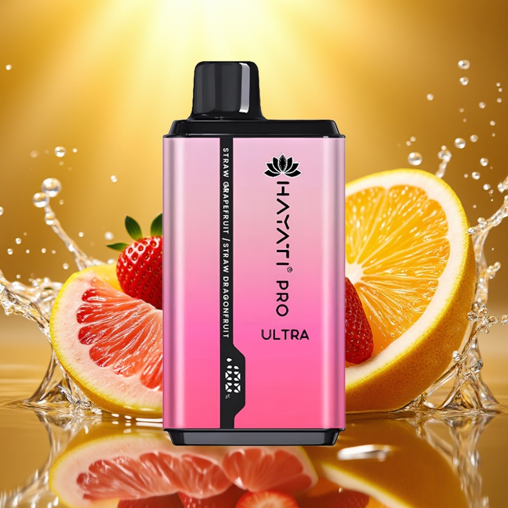 Hayati Pro Ultra 15000 Puffs 850mAh 24ml 2% Morango Toranja Morango Pitaya