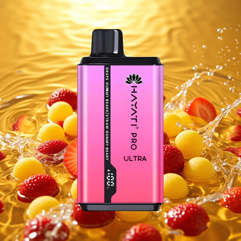 Hayati Pro Ultra 15000 Puffs 850mAh 24ml 2% Uva Ursinho de Goma Morango Ursinho de Goma