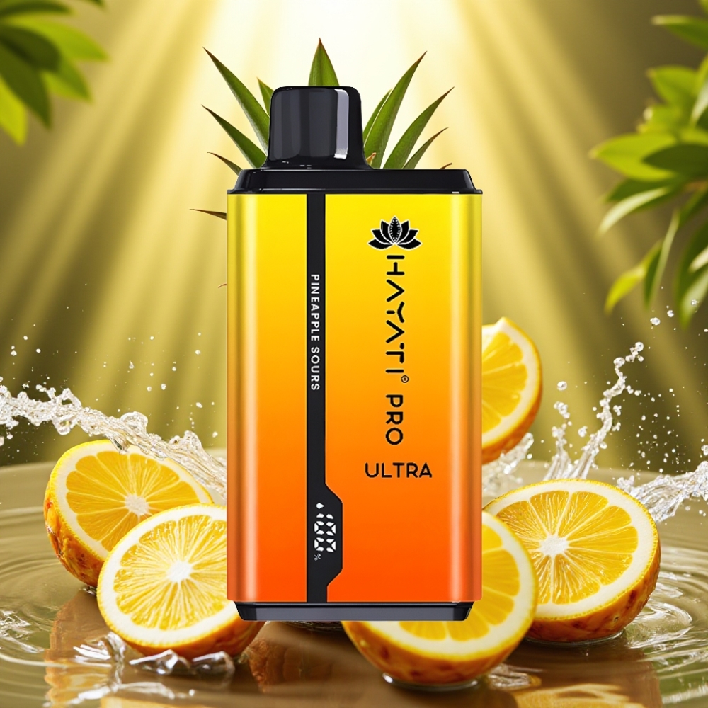 Hayati Pro Ultra 15000 Puffs 850mAh 2×12ml 2% Abacaxi Azedo 49 Sabores