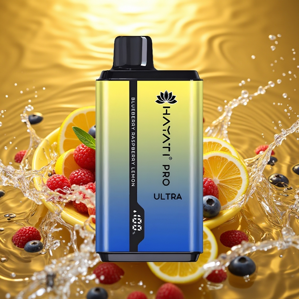Hayati Pro Ultra 15000 Puffs 850mAh 2×12ml 2% Mirtilo Framboesa Limão
