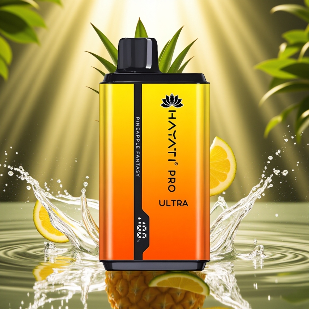 Hayati Pro Ultra 15000 Puffs Fantasia de Abacaxi 850mAh 24ml 2% 49 Sabores