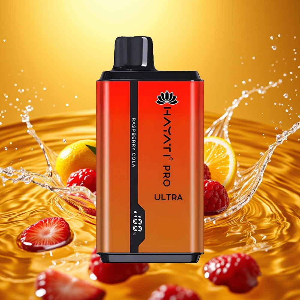 Hayati Pro Ultra 15000 Puffs distributor Portugal 850mAh 24ml 2% Framboesa Cola