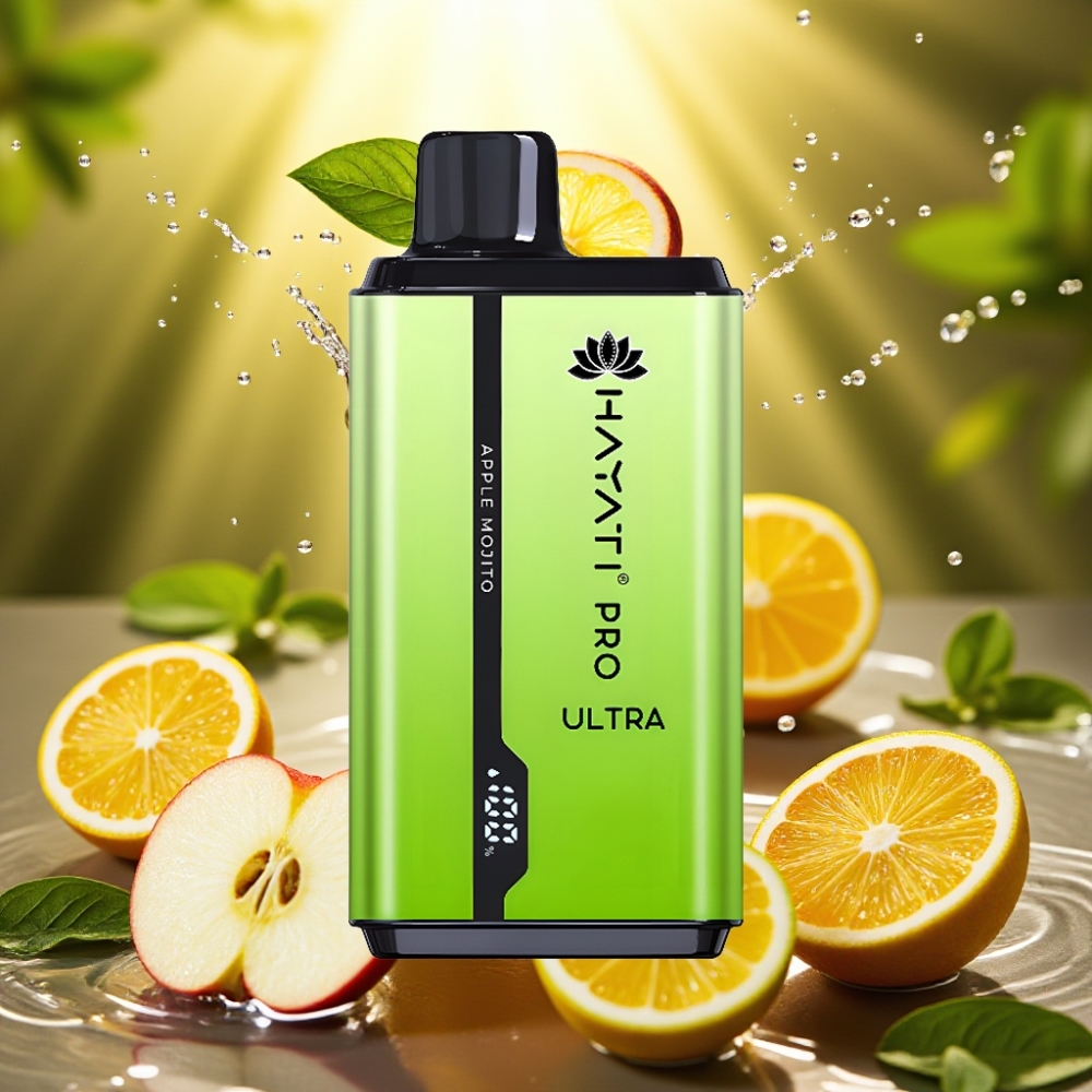 Hayati Pro Ultra 15000 Puffs distributor Portugal 850mAh 24ml 2% Maçã Mojito