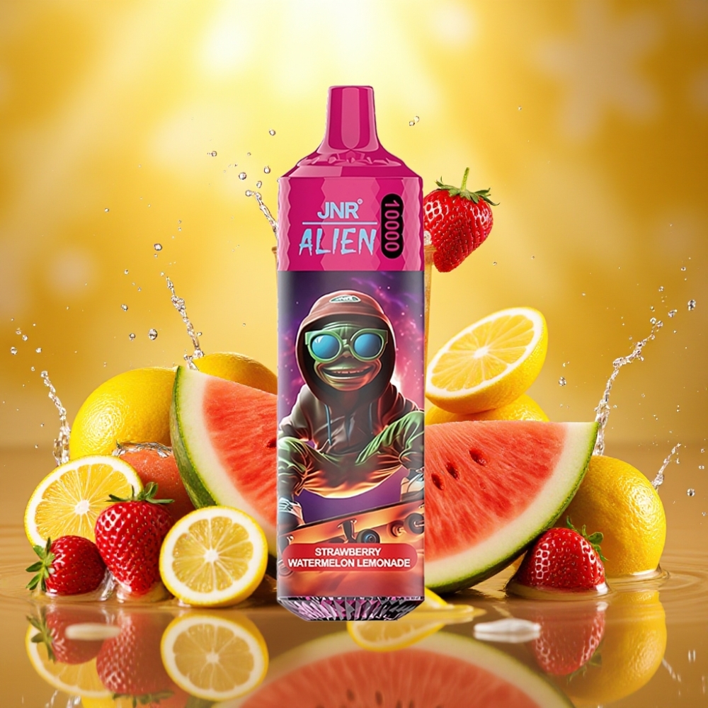 JNR Alien 10000 Puffs 850mAh 1.2Ohm 20ml Morango Melancia Limonada JNR Alien 10000 Puffs 850mAh 1.2Ohm 20ml Morango Melancia Limonada