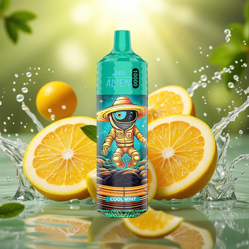 JNR Alien 10000 Puffs 850mAh 1.2Ohm 20ml Tipo-C LED Horto-Menta JNR Alien 10000 Puffs 850mAh 1.2Ohm 20ml Tipo-C LED Horto-Menta