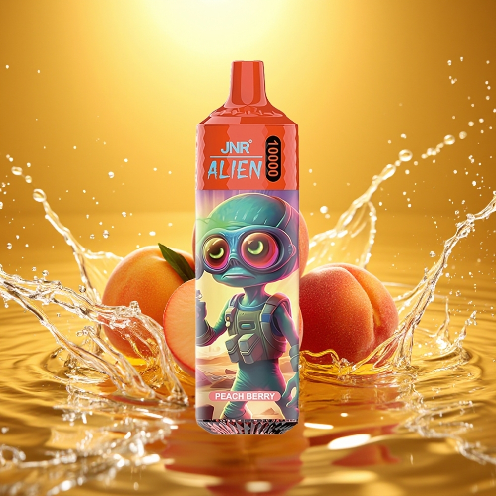 JNR Alien 10000 Puffs 850mAh 1.2Ohm 20ml Tipo-C LED Pêssego Frutas JNR Alien 10000 Puffs 850mAh 1.2Ohm 20ml Tipo-C LED Pêssego Frutas
