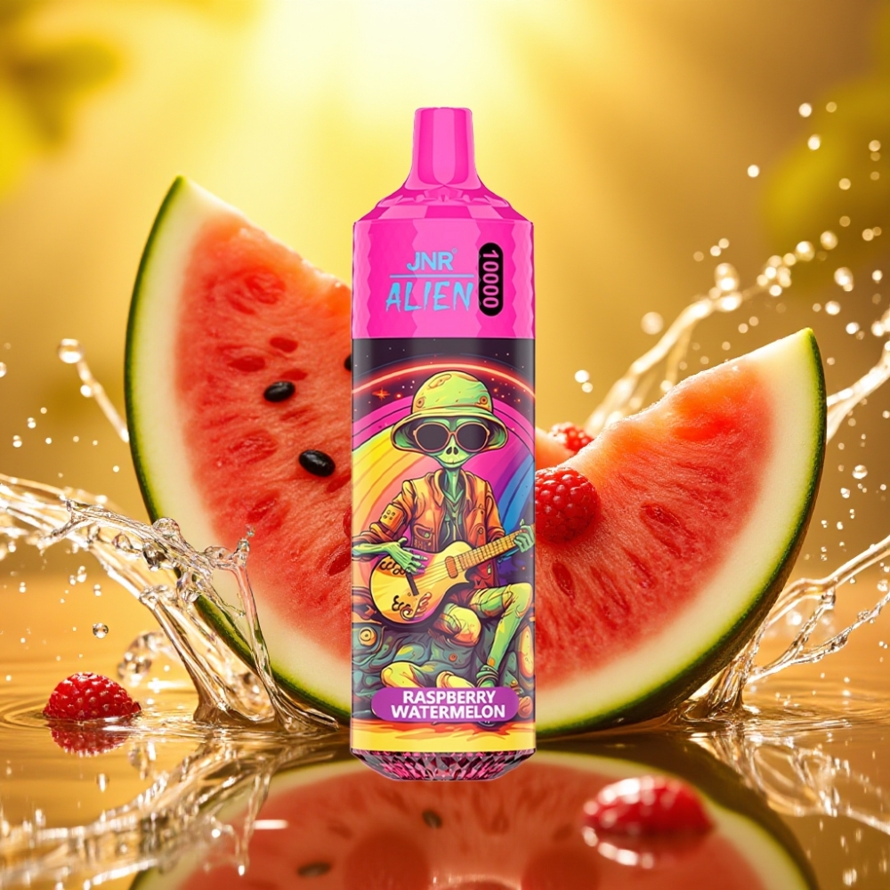JNR Alien 10000 Puffs 850mAh 1.2Ohm Mesh 20ml Tipo-C RGB Framboesa Melancia JNR Alien 10000 Puffs 850mAh 1.2Ohm Mesh 20ml Tipo-C RGB Framboesa Melancia