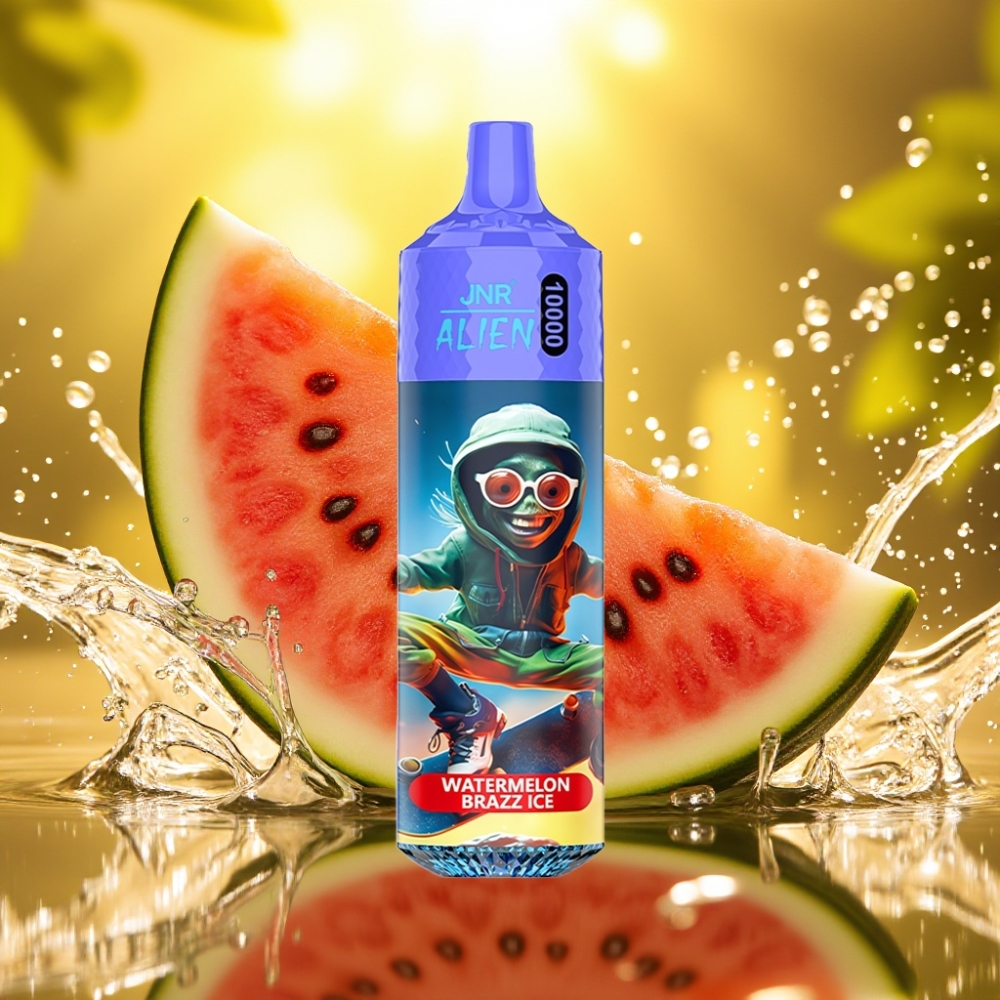 JNR Alien 10000 Puffs 850mAh 1.2Ohm Mesh 20ml Tipo-C RGB Melancia Brazz Gelo JNR Alien 10000 Puffs 850mAh 1.2Ohm Mesh 20ml Tipo-C RGB Melancia Brazz Gelo