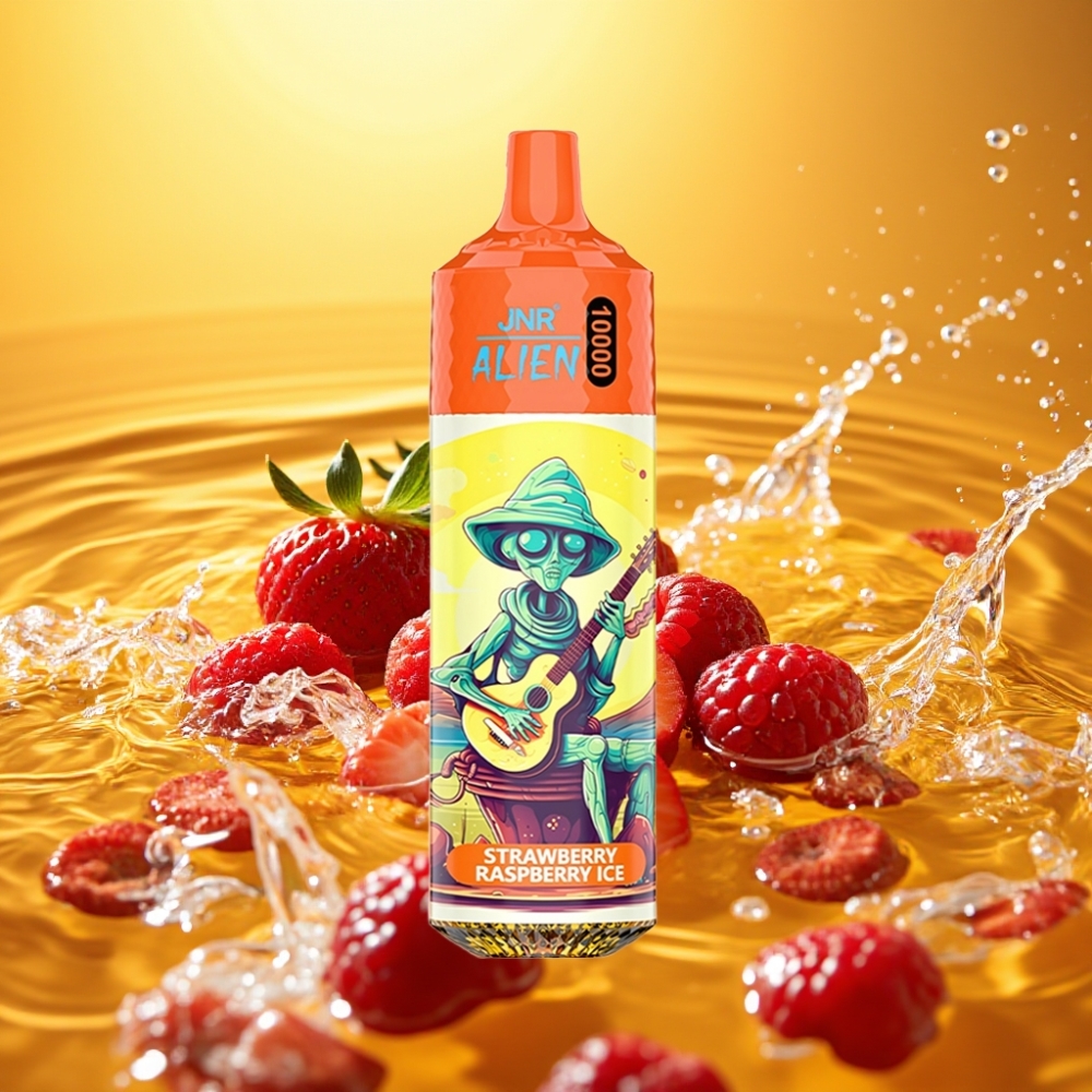 JNR Alien 10000 Puffs 850mAh 1.2Ohm RGB LED Morango Framboesa Gelo JNR Alien 10000 Puffs 850mAh 1.2Ohm RGB LED Morango Framboesa Gelo
