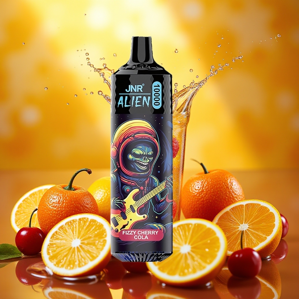 JNR Alien 10000 Puffs 850mAh 1.2Ohm RGB Tipo-C Cereja Cola Fizz