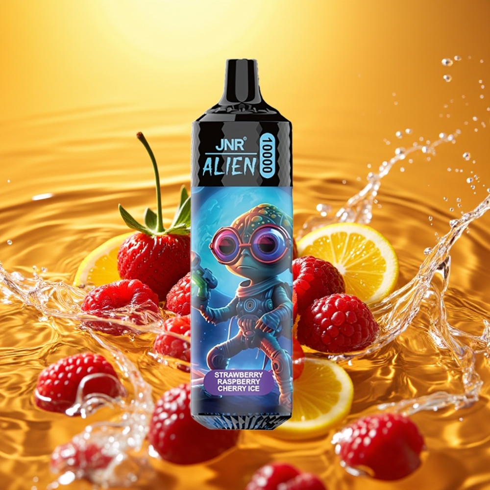 JNR Alien 10000 Puffs RGB LED 850mAh Type-C Morango Framboesa Cereja Gelo