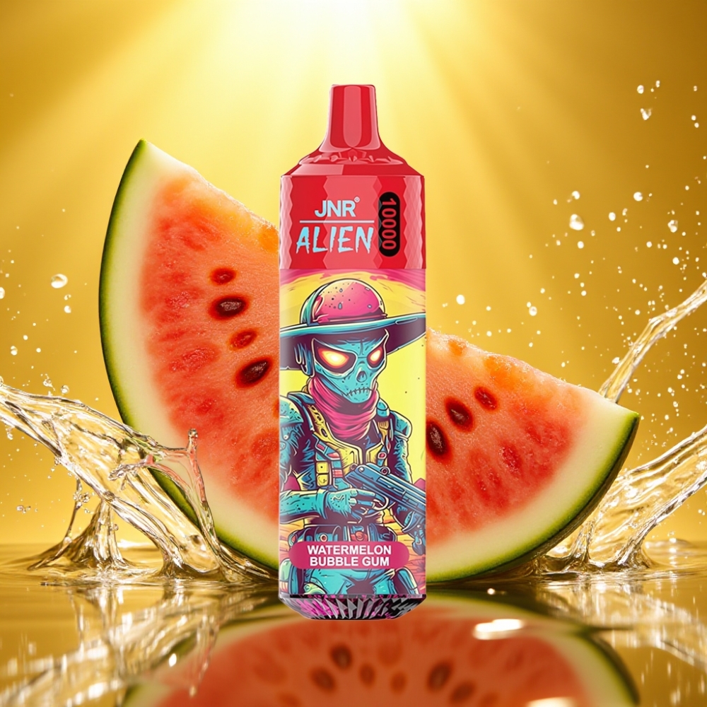 JNR Alien 10000 Puffs distributor Portugal 850mAh 1.2Ohm RGB Chiclete de Melancia