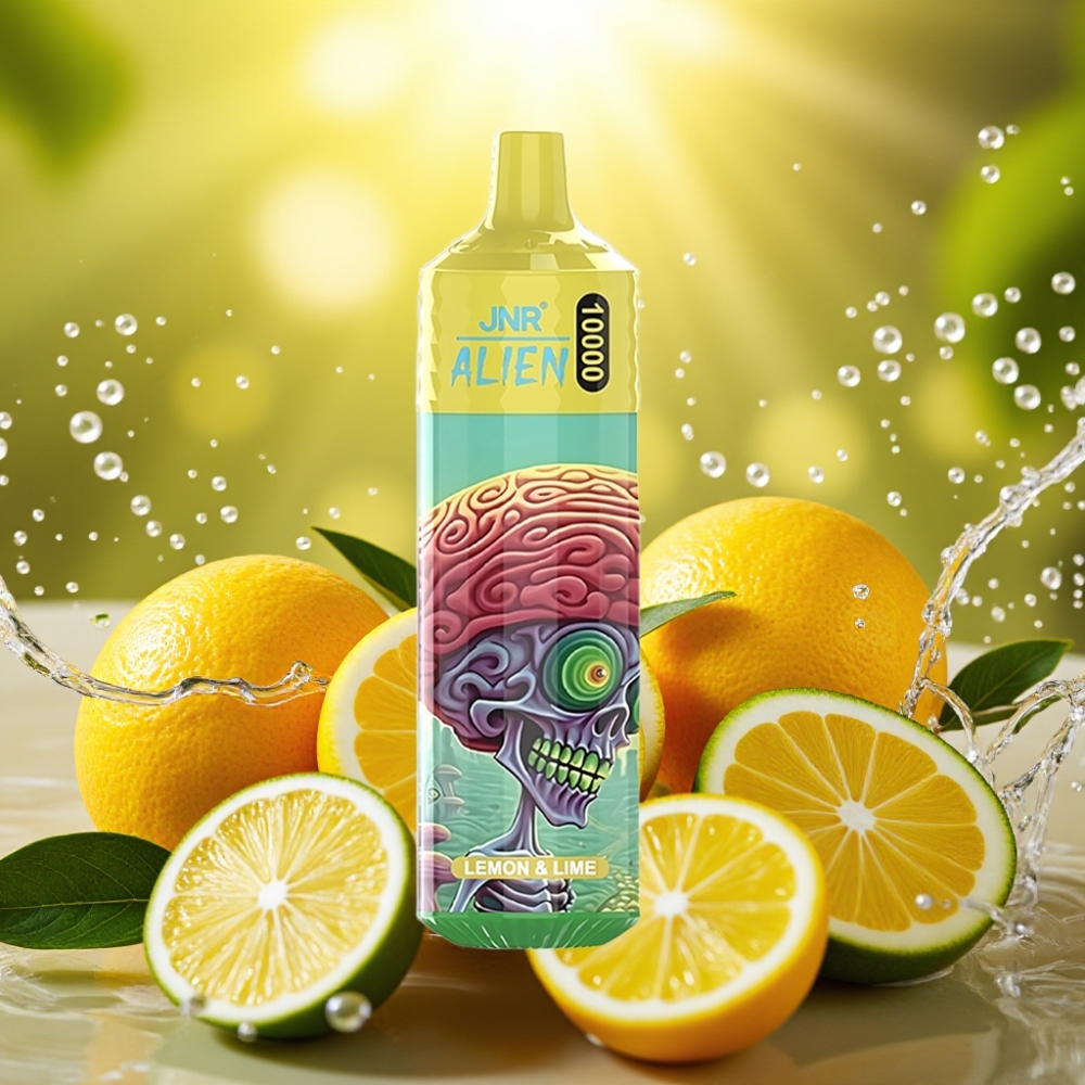 JNR Alien 10000 Puffs distributor Portugal 850mAh 1.2Ohm RGB Limão & Lima