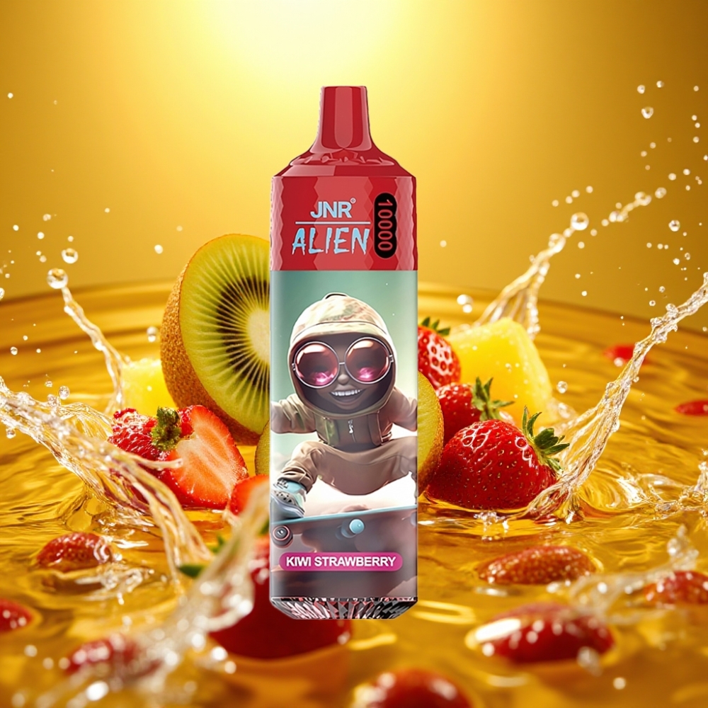 JNR Alien 10000 Puffs distributor Portugal 850mAh 20ml Kiwi Morango RGB Tipo-C