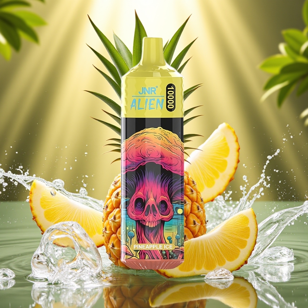 JNR Alien 10000 Puffs distributor Portugal 850mAh 20ml Tipo-C RGB Abacaxi Gelo