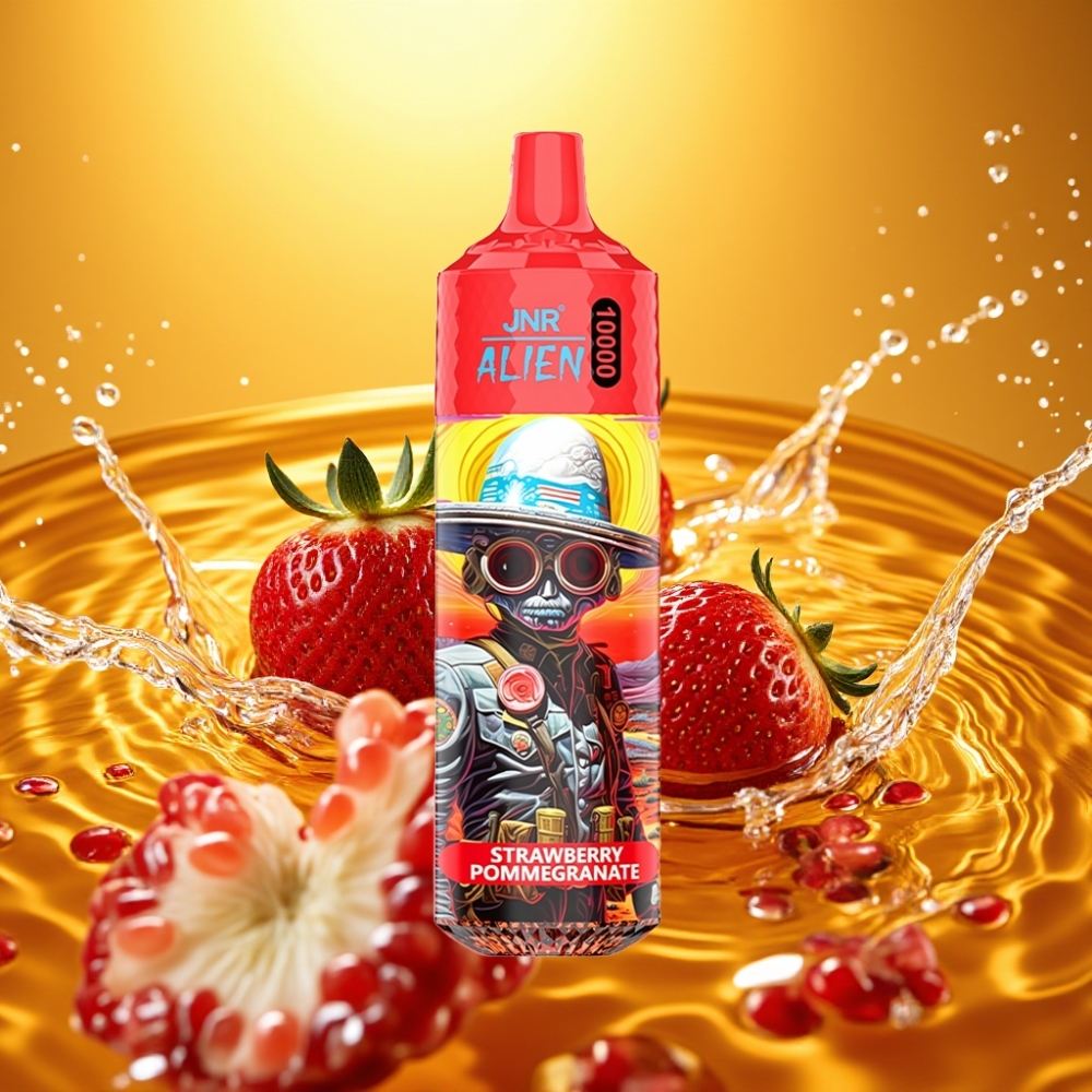 JNR Alien 10000 Puffs distributor Portugal RGB LED 850mAh Tipo-C Morango Romã