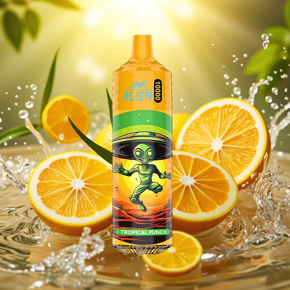 JNR Alien 10000 Puffs distributor Portugal RGB LED Tipo-C 20ml Suco Tropical