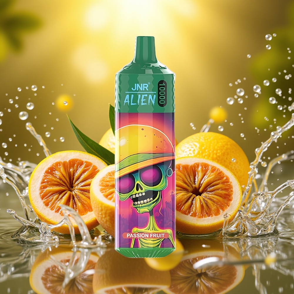 JNR Alien 10000 Puffs distributor Portugal RGB LED Tipo-C Carga Rápida Maracujá