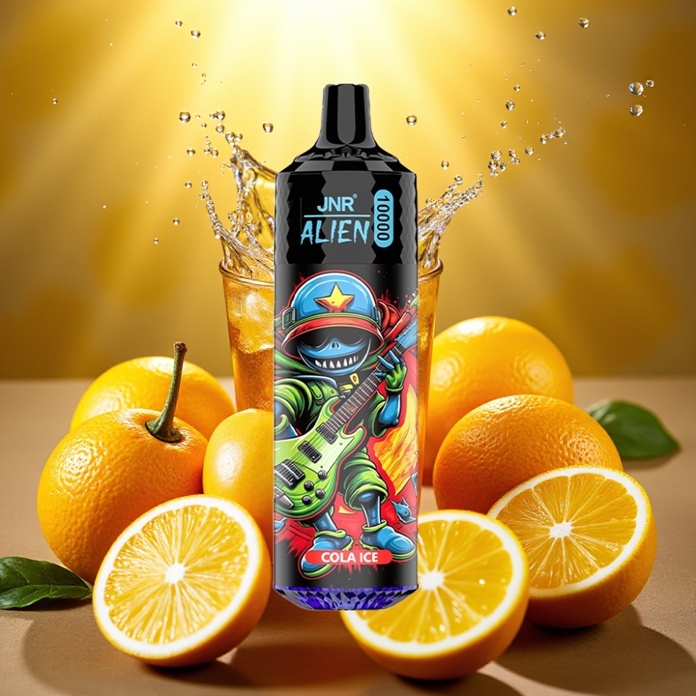 JNR Alien 10000 Puffs distributor Portugal RGB LED Tipo-C Cola Gelada