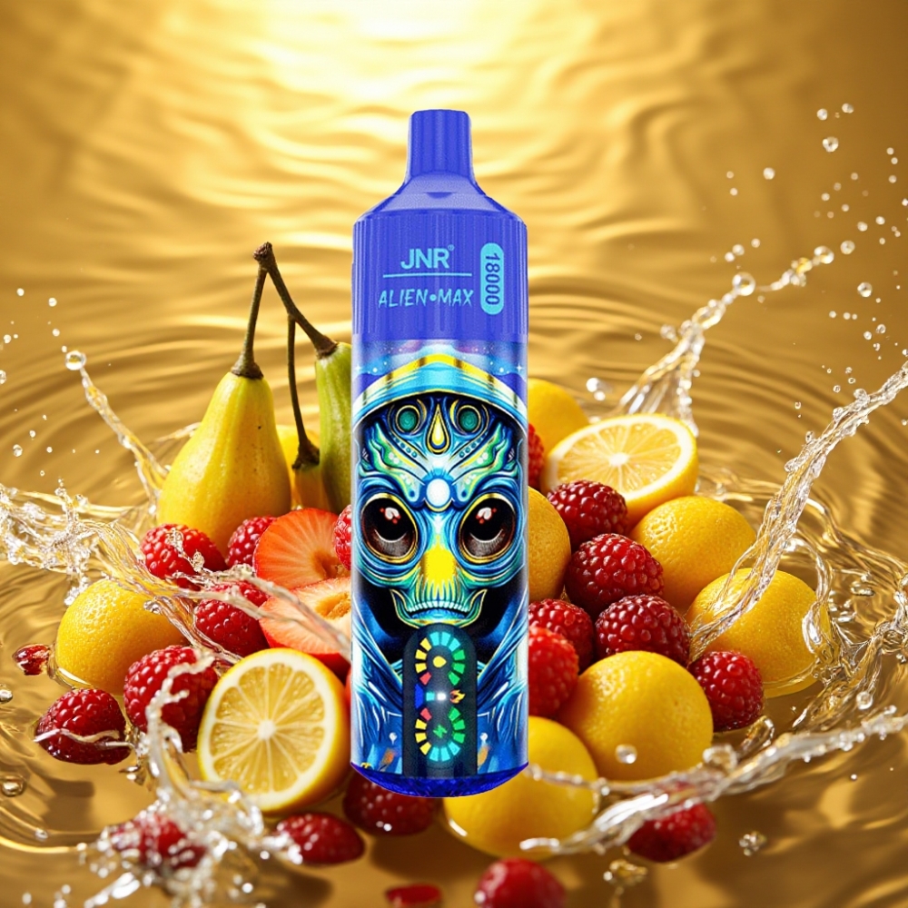 JNR Alien Max 18000 Puffs Display LED Duplo Mesh 28ml Frutas Vermelhas