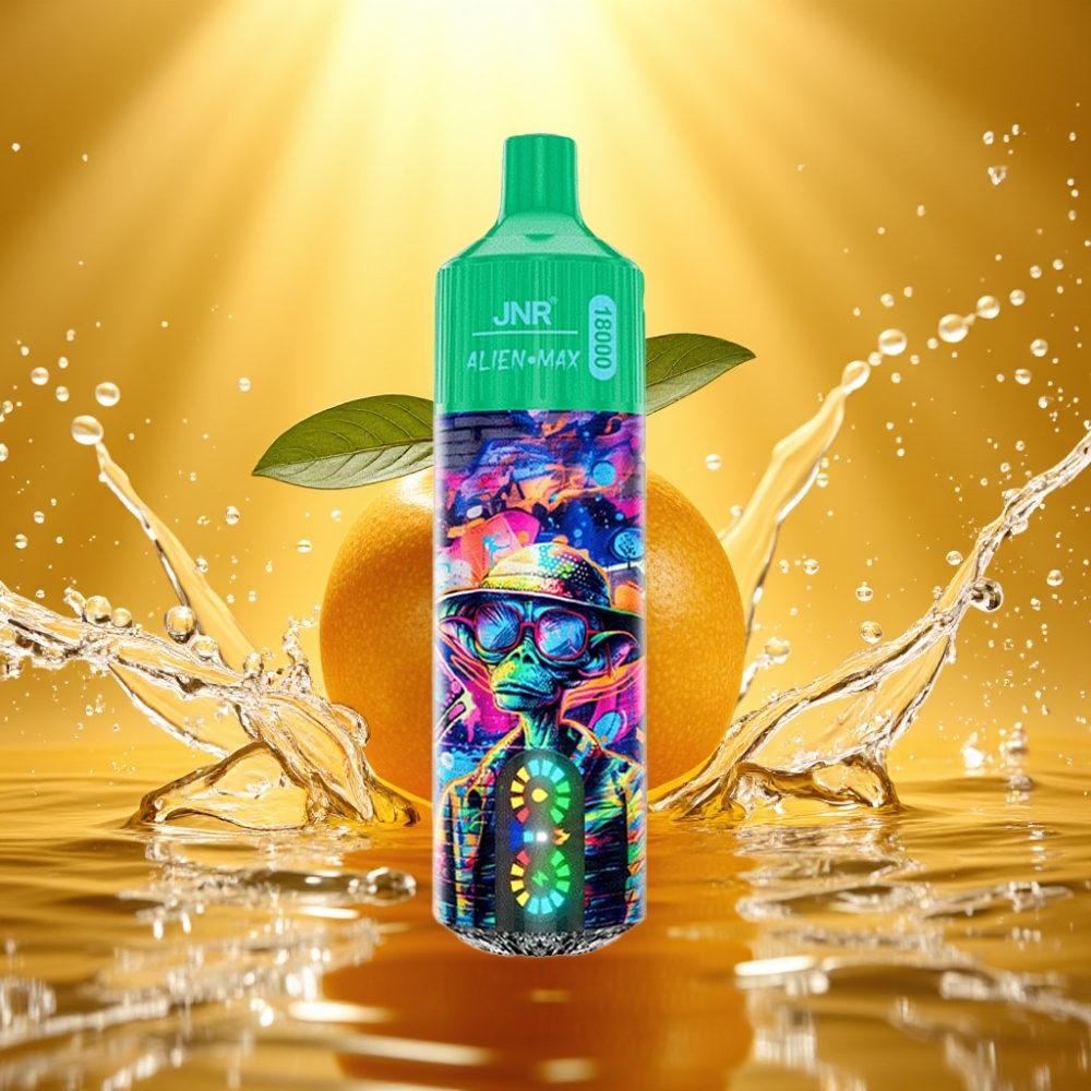 JNR Alien Max 18000 Puffs Disposable Vape Maçã Gelada LED Inteligente Dual Mesh 28ml