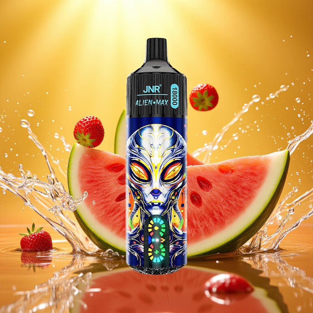JNR Alien Max 18000 Puffs LED Dual Mesh 28ml Morango Melancia Chiclete