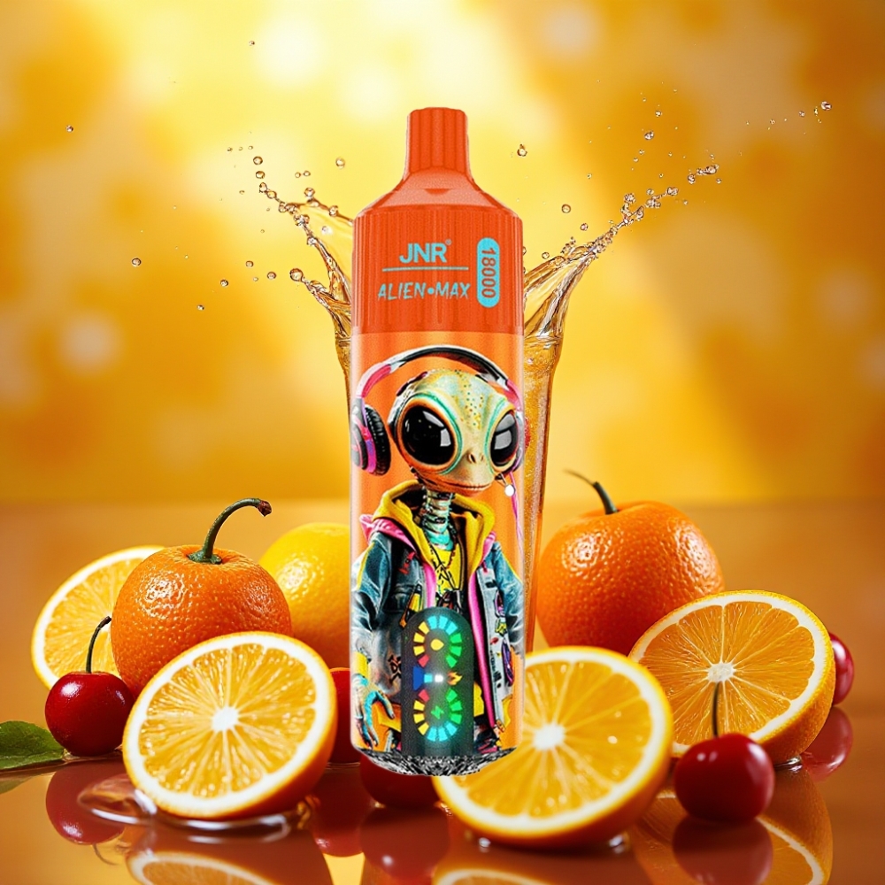 JNR Alien Max 18000 Puffs LED Dual Mesh 28ml Tipo-C Cereja Cola Fizz