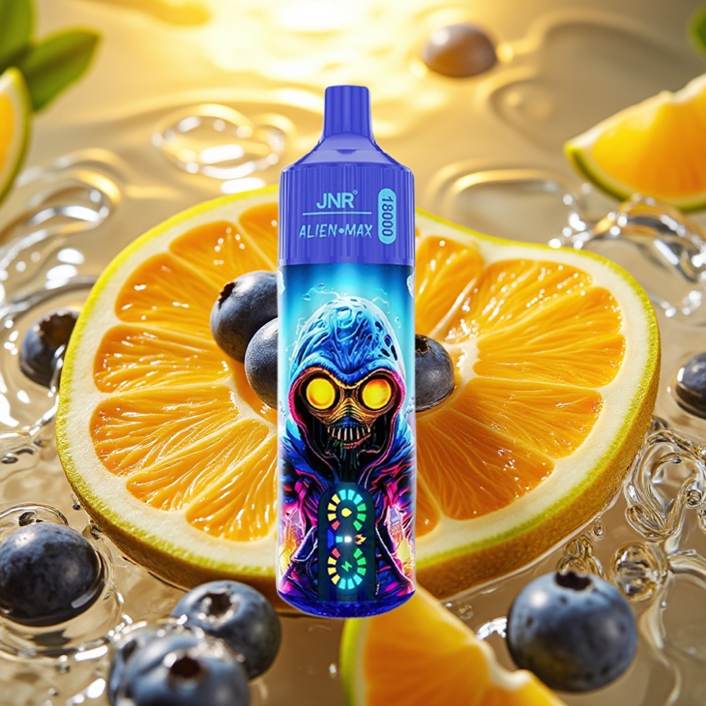 JNR Alien Max 18000 Puffs LED Dual Mesh 28ml Tipo-C Mirtilo Chiclete