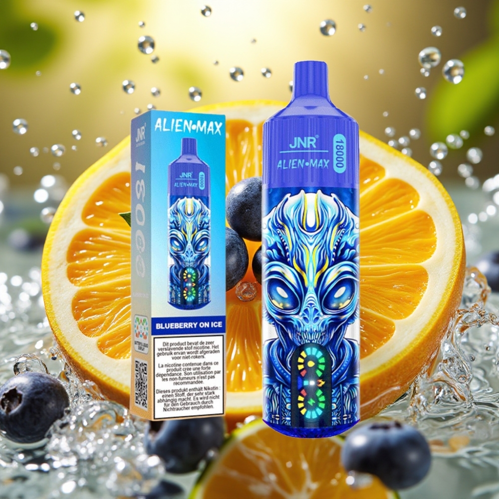 JNR Alien Max 18000 Puffs LED Dual Mesh 850mAh Type-C Mirtilo Gelo