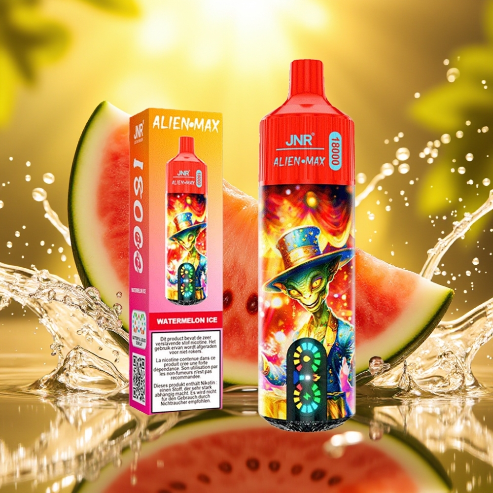 JNR Alien Max 18000 Puffs LED Duplo Mesh 28ml Melancia Gelada