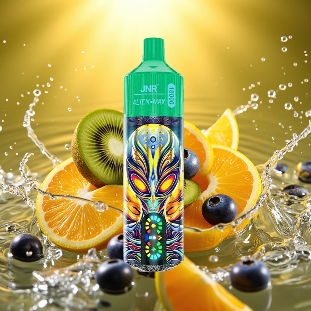 JNR Alien Max 18000 Puffs distributor Portugal LED Dual Mesh 28ml Mirtilo Kiwi
