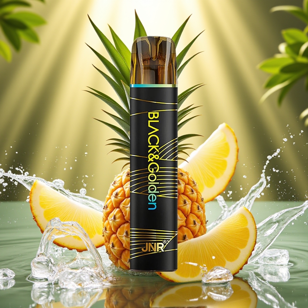 JNR Black&Golden 800 Puffs 550mAh 2ml TPD Abacaxi Gelo Disposable Vape